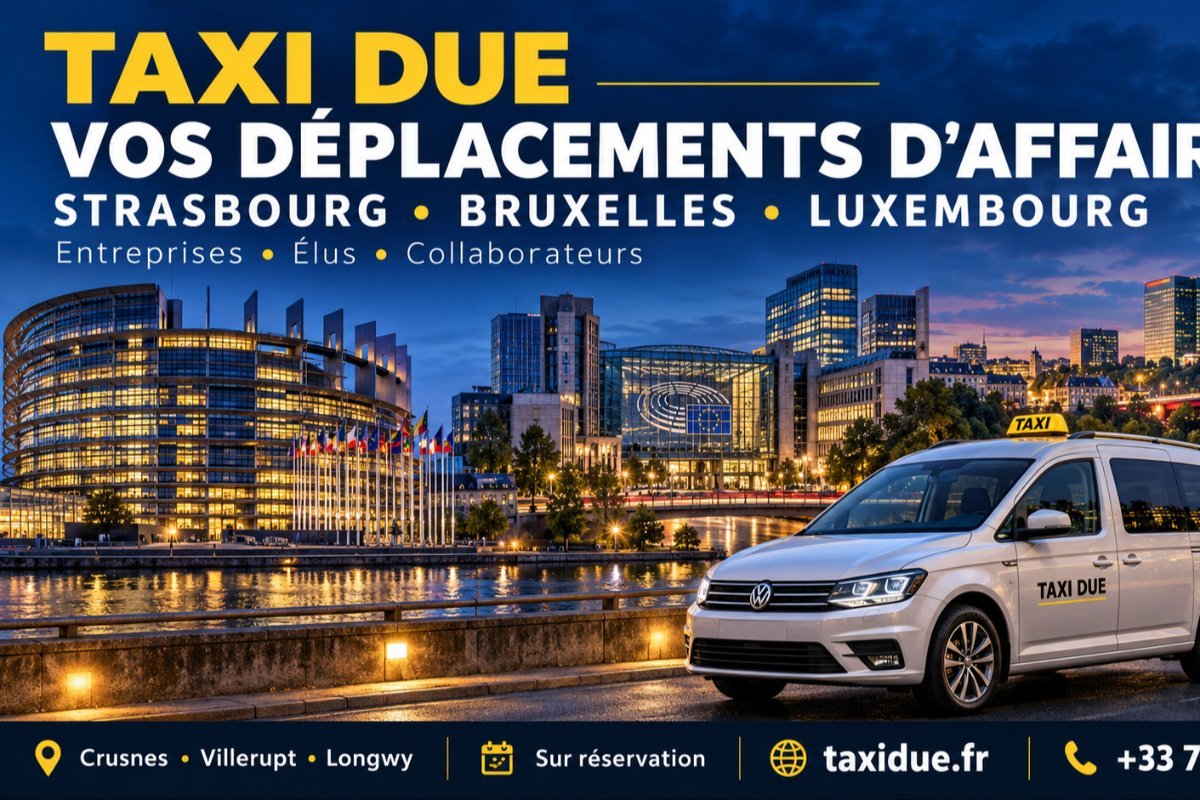 Taxi d’affaires entre Strasbourg, Bruxelles et Luxembourg